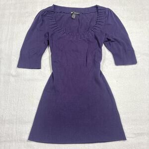 y2k purple synched waist babydoll blouse